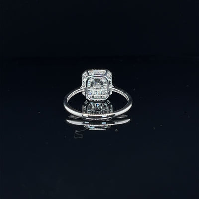 'katarina' 18ct white gold diamond cluster ring