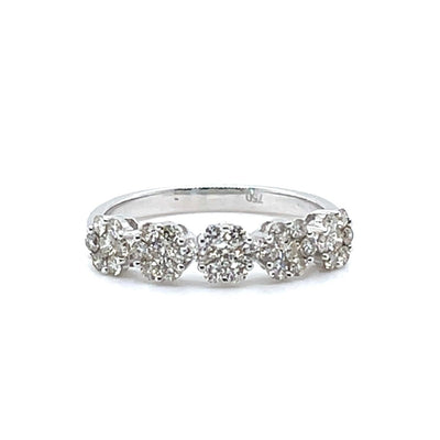 'Mia' 18ct white gold diamond cluster ring