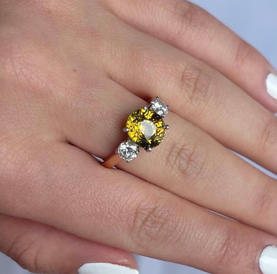 18CT rose gold and white gold Chrysoberyl (Natural Alexandrite) and diamond ring GIA CERTIFIED