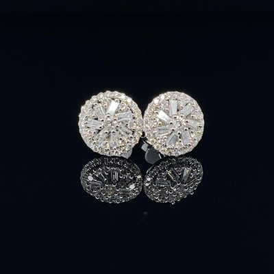 18CT White Gold Diamond Stud Earrings