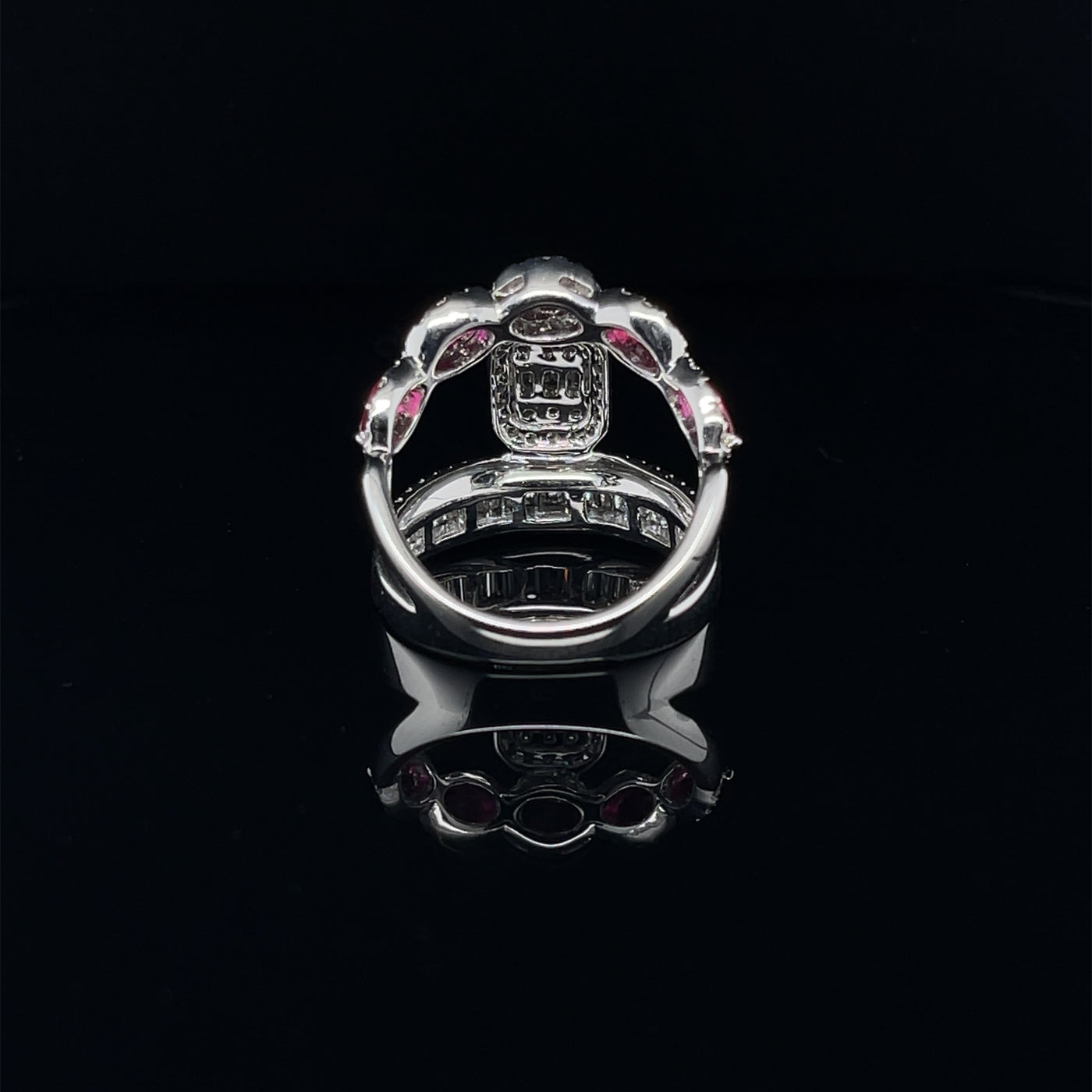 'Love' 18CT white gold  Ruby and Diamond ring