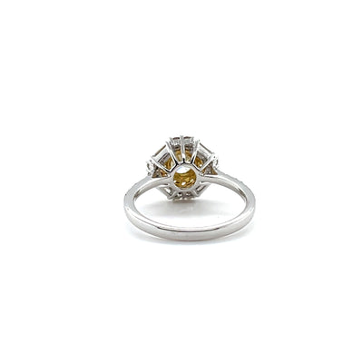 'Amelia' 18CT two tone diamond ring in 18ct white gold