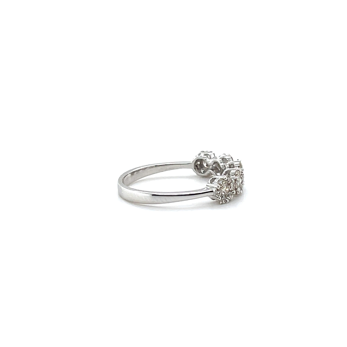 'Mia' 18ct white gold diamond cluster ring