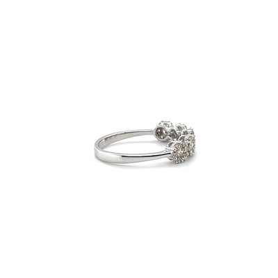 'Mia' 18ct white gold diamond cluster ring