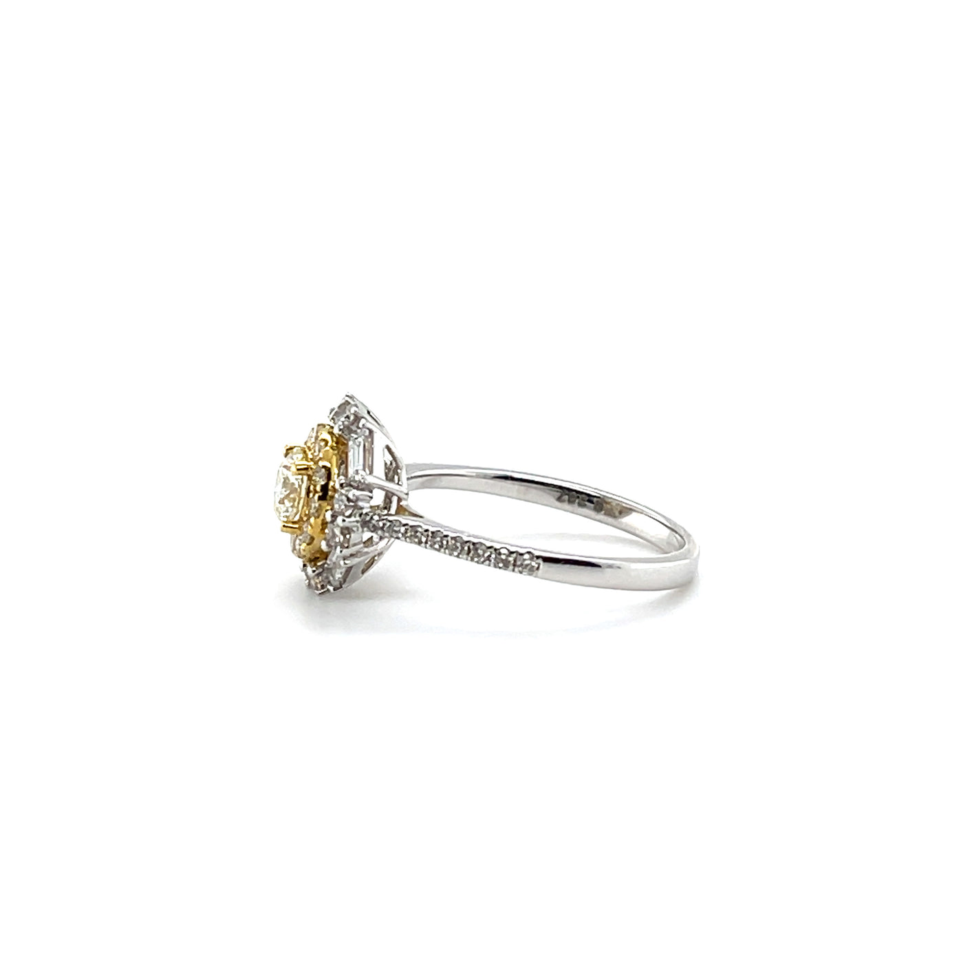 'Amelia' 18CT two tone diamond ring in 18ct white gold