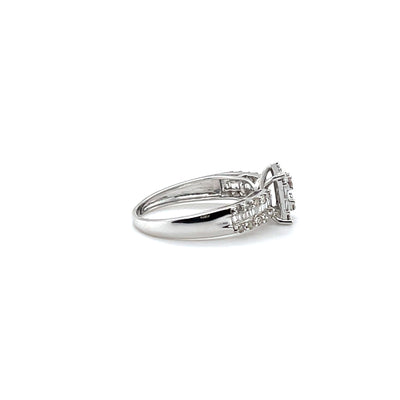 'Evelyn' 18ct white gold diamond ring