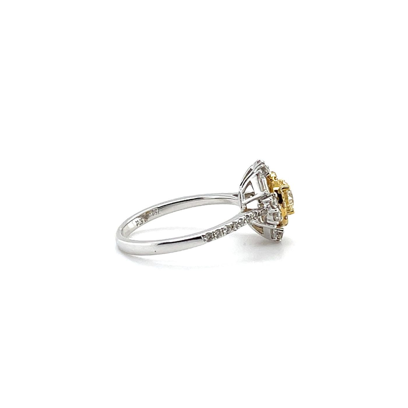 'Amelia' 18CT two tone diamond ring in 18ct white gold