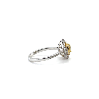 'Amelia' 18CT two tone diamond ring in 18ct white gold