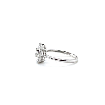 'katarina' 18ct white gold diamond cluster ring