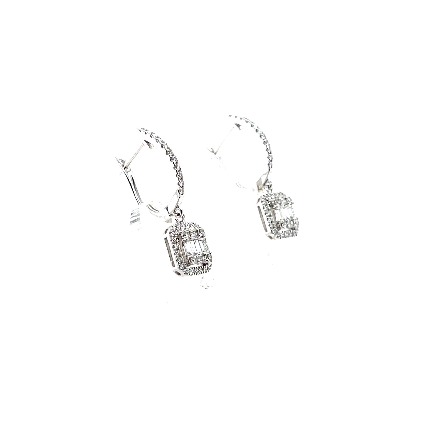 18ct white gold diamond earrings