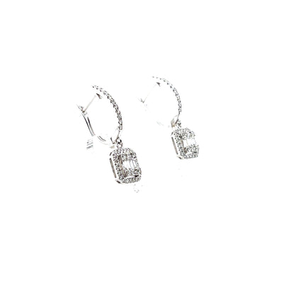18ct white gold diamond earrings