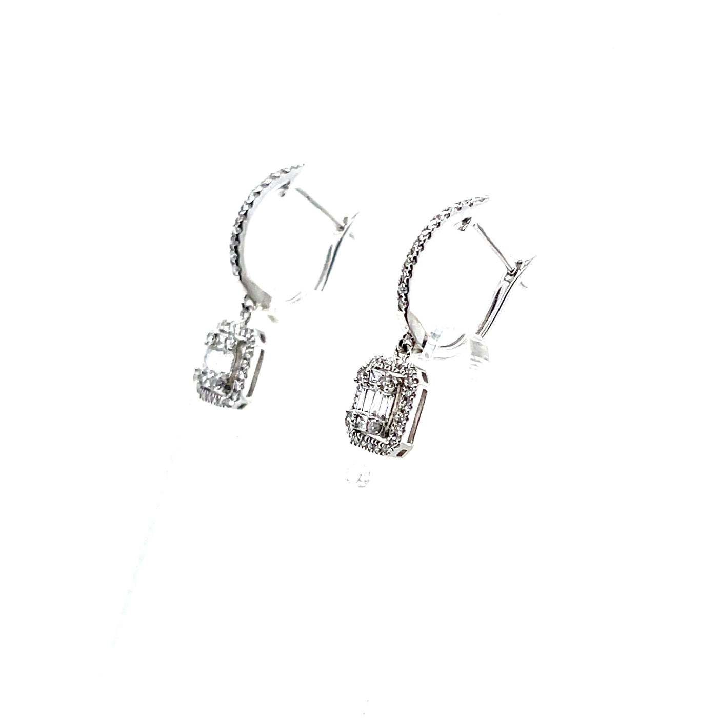 18ct white gold diamond earrings