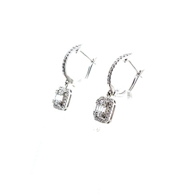 18ct white gold diamond earrings