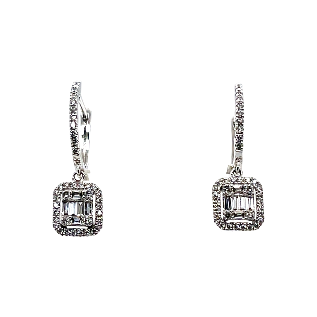 18ct white gold diamond earrings