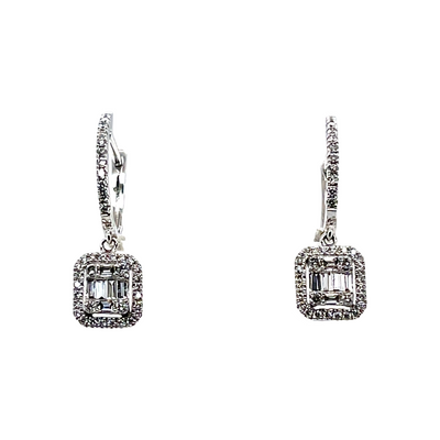 18ct white gold diamond earrings