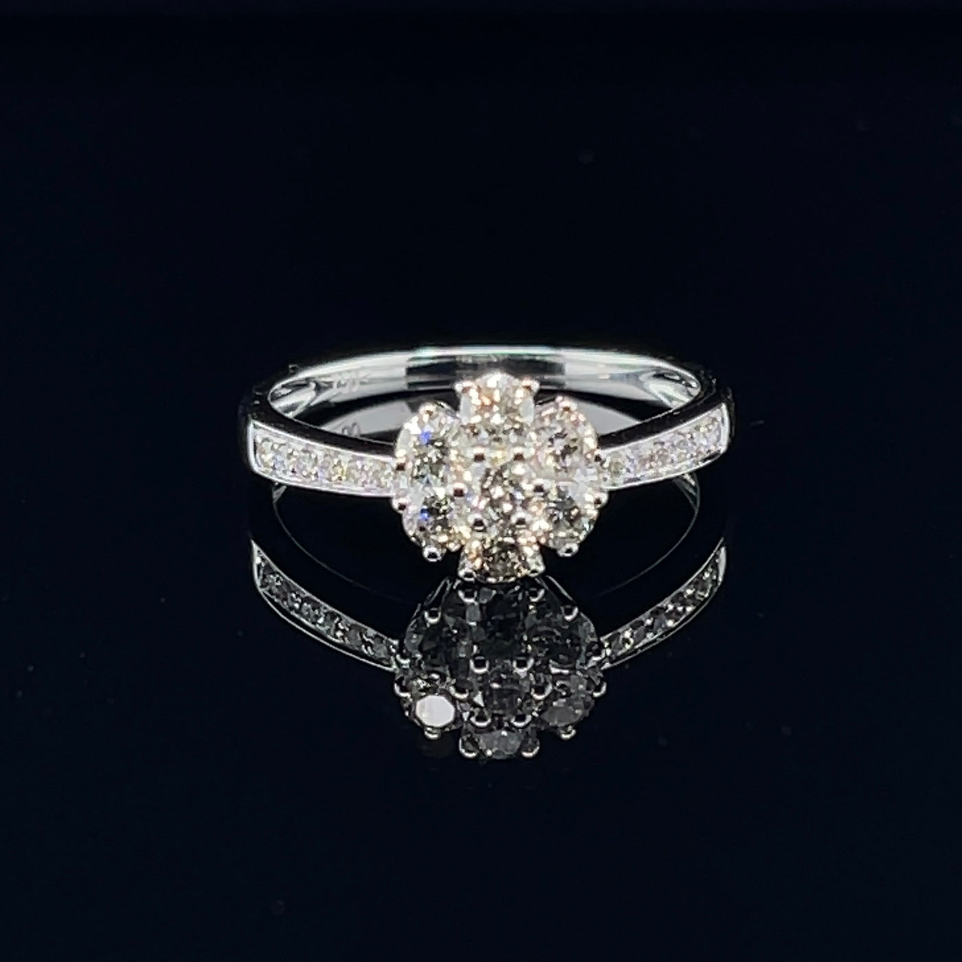 'Madeline' 18CT white gold diamond cluster ring