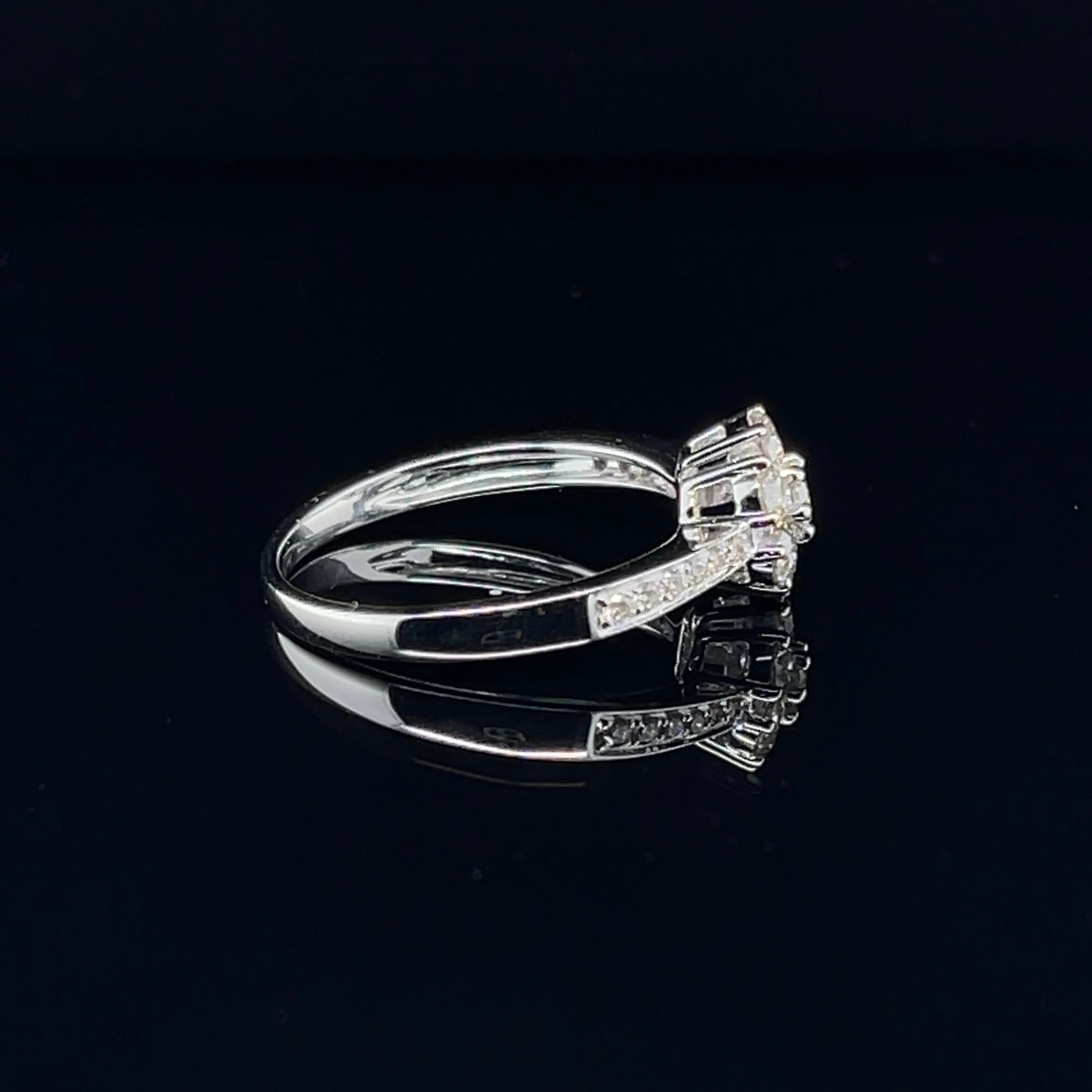 'Madeline' 18CT white gold diamond cluster ring