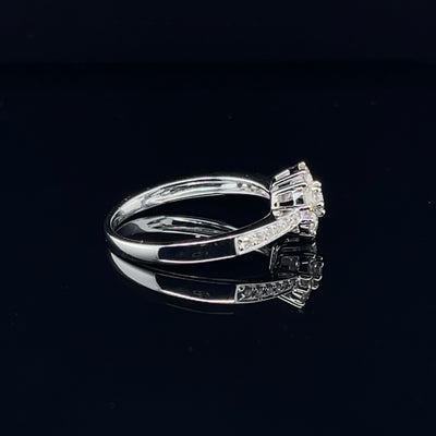 'Madeline' 18CT white gold diamond cluster ring