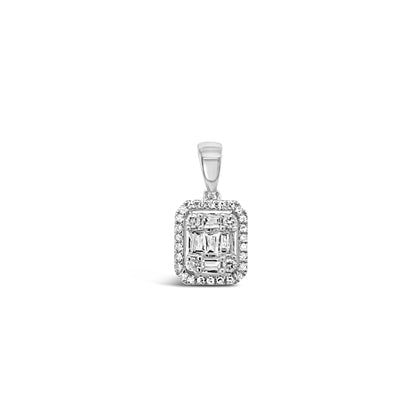 18CT White Gold Diamond Pendant