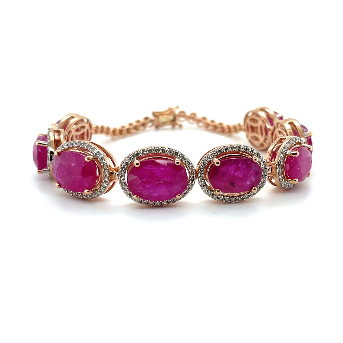 Ruby and Diamond bracelet in 14ct Rose gold