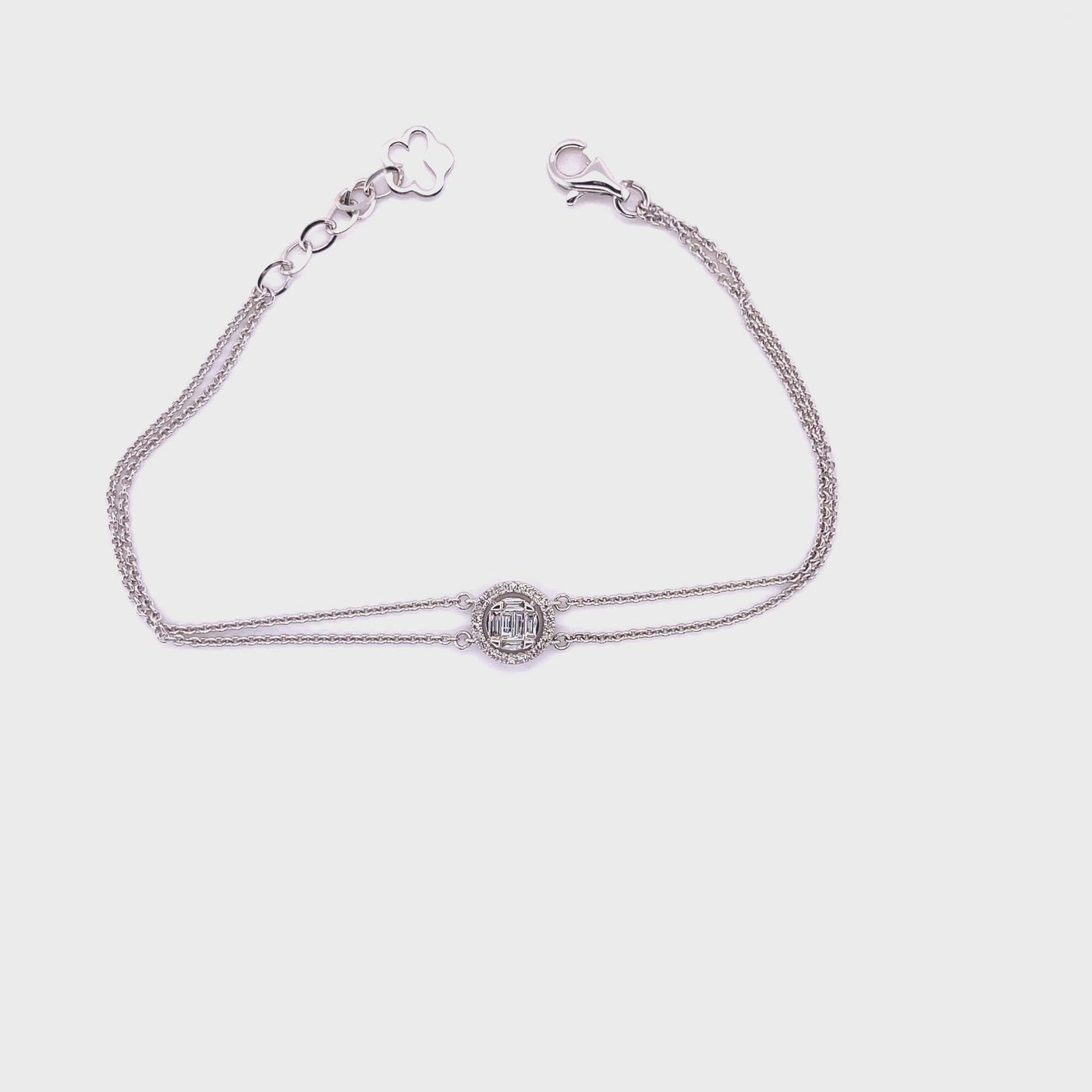 18CT White Gold Diamond Pendant and Bracelet