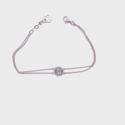 18CT White Gold Diamond Pendant and Bracelet