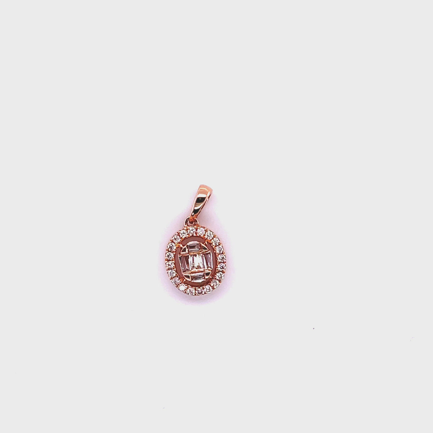 18CT Rose Gold Diamond pendant