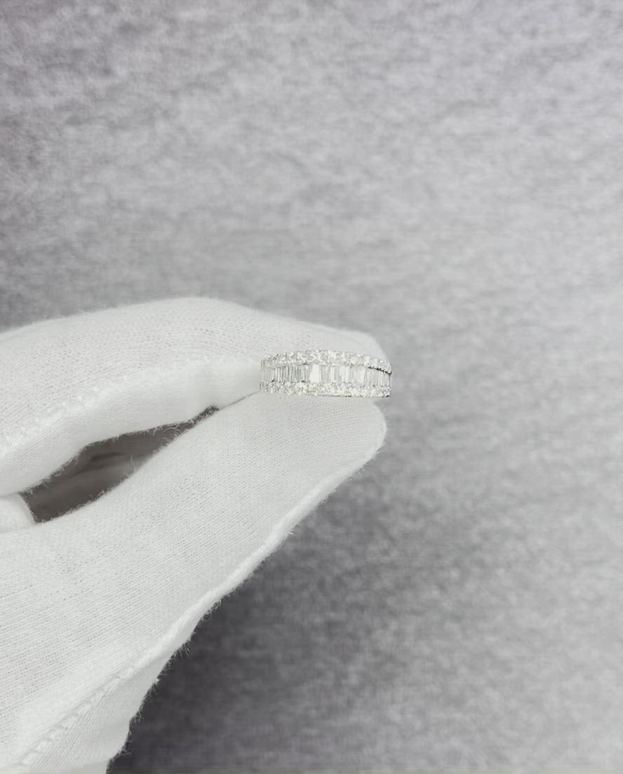 'Amy' 18CT White Gold Diamond Tapered Baguette Ring