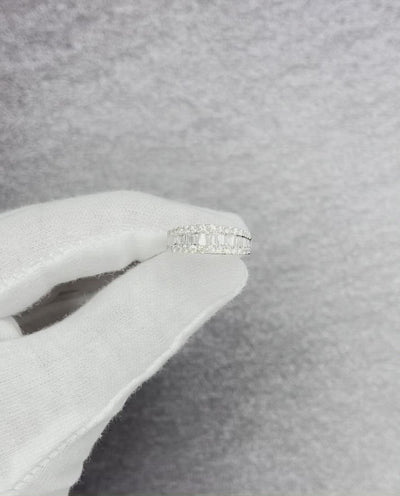 'Amy' 18CT White Gold Diamond Tapered Baguette Ring