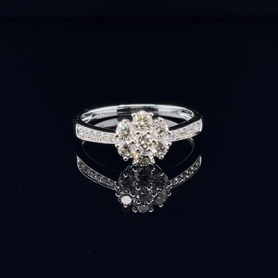'Madeline' 18CT white gold diamond cluster ring