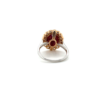 18ct Two-Tone Ruby and Diamond ring