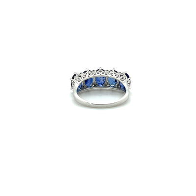 14ct white gold sapphire and diamond eternity ring
