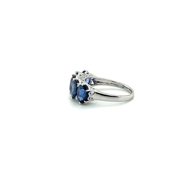 14ct white gold sapphire and diamond eternity ring