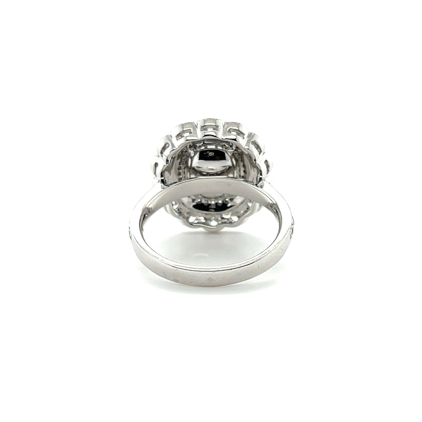 Platinum Art Deco Style Emerald and Diamond ring