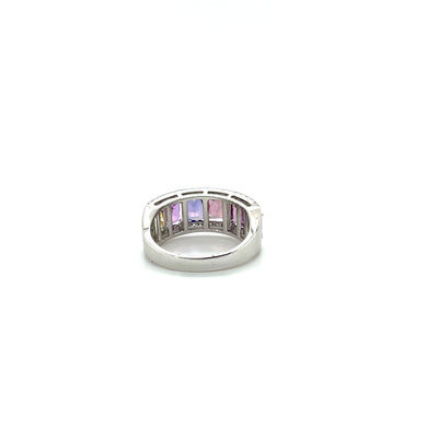 18ct white gold Sapphire and Diamond eternity ring