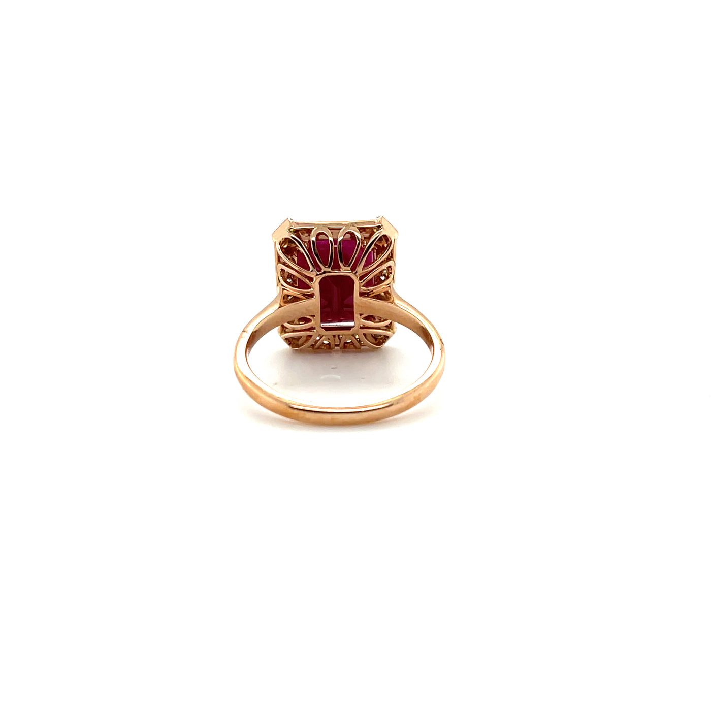 14ct rose gold Ruby and Diamond ring