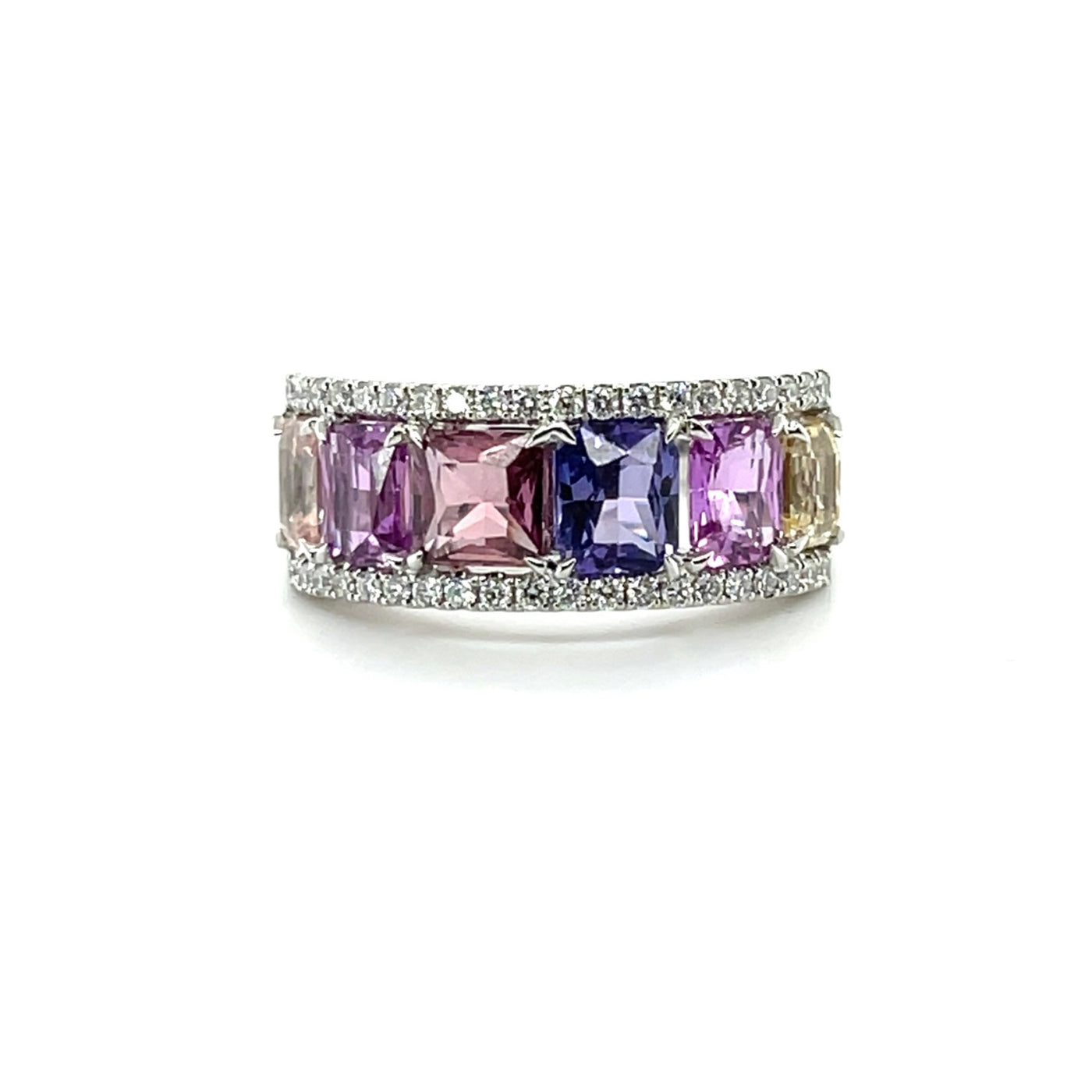 18ct white gold Sapphire and Diamond eternity ring