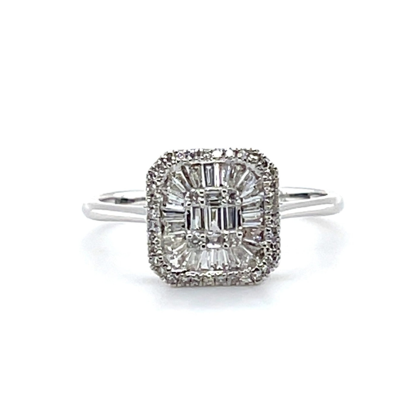 'katarina' 18ct white gold diamond cluster ring