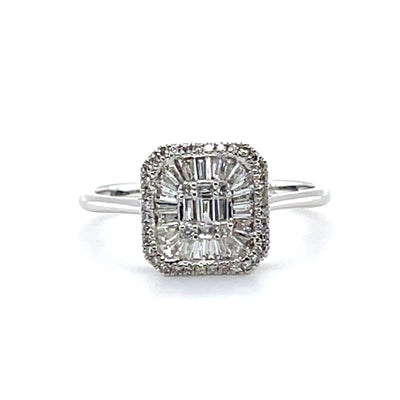 'katarina' 18ct white gold diamond cluster ring